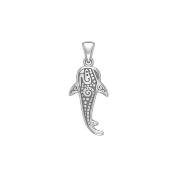 Small Oboriginal Whale Shark Sterling Silver Pendant By DiveSilver TPD6282